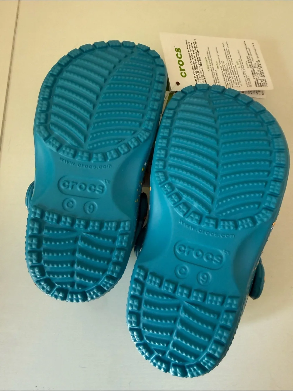NWT CROCS Kids' Teal Speckled Classic Clog